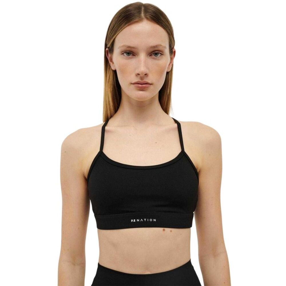 PE Nation Womens/Ladies Signature Logo Snug Fit Sports Bra / Black
